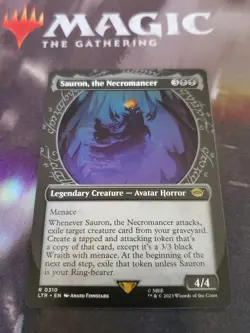 Mtg. Sauron, the Necromancer. Showcase. Lord Of The Rings. PF - Image 1