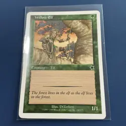 MTG Willow Elf Starter 1999 Regular Common Nice - Image 1