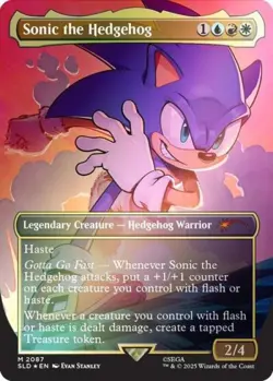 Sonic the Hedgehog (Rainbow Foil) -Foil Near Mint MTG Secret Lair - Image 1