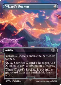 Wizard's Rockets (Borderless) -Foil Near Mint MTG - Image 1