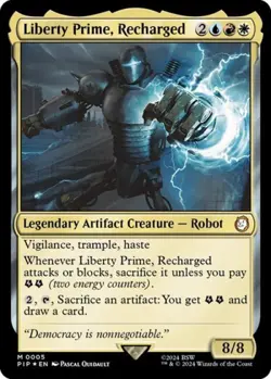 Liberty Prime, Recharged -Foil Near Mint MTG Universes Beyond: Fallout - Image 1
