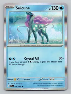 Suicune 026/094 Rare Phantasmal Flames Pokemon Holo Near Mint - Image 1