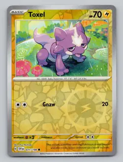 Toxel 071/198 Common Scarlet & Violet Pokemon Reverse Holo Near Mint - Image 1