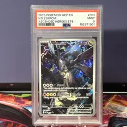 2026 POKEMON MEP EN-ME BLACK STAR PROMO #031 N'S ZEKROM PSA 9 - Image 1