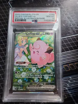 Lillie's Clefairy ex 184/159 Pokemon Journey Together #184 SIR GEM MINT PSA 10 - Image 1