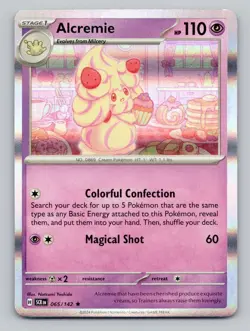 Alcremie 65/142 Rare Stellar Crown Pokemon Holo Near Mint - Image 1