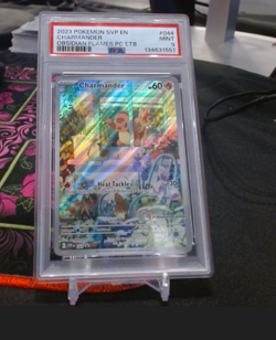 Pokemon Center Stamp Promo Charmander Obsidian Flames ETB SVP EN 044 PSA 9 Mint - Image 1