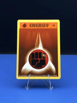 1st Edition Fighting Energy Base Set 97/102 Pokemon TCG Shadowless - NM - Image 1