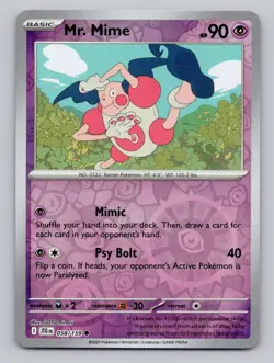 Mr. Mime 058/159 Common Journey Together Pokemon Reverse Holo Near Mint - Image 1