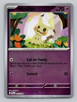 Mimikyu 042/094 Common Phantasmal Flames Pokemon Reverse Holo Near Mint - Image 1