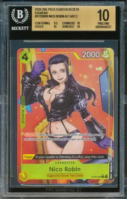 BGS 10 2026 One Piece NICO ROBIN Alternate Art ST29-009 EN Egghead NEW LABEL - Image 1