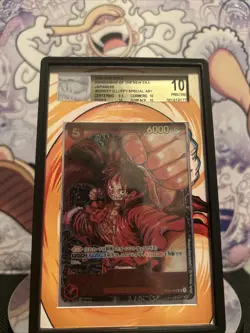 One Piece OP05 BGS10 Monkey D. Luffy No Signed Rare ST01-012 Card Game - Image 1