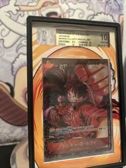 One Piece OP05 BGS10 Monkey D. Luffy No Signed Rare ST01-012 Card Game - Image 3