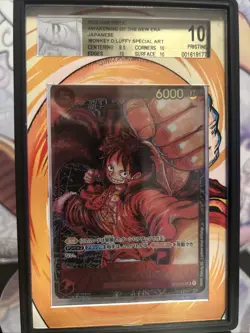 One Piece OP05 BGS10 Monkey D. Luffy No Signed Rare ST01-012 Card Game - Image 5