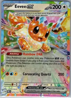 Eevee ex 075/131 SV: Prismatic Evolutions - Pokemon Card - NM - Image 1