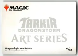 MTG Art Series Tarkir: Dragonstorm Card #6 Dragonologist Gold-Stamped - Image 2