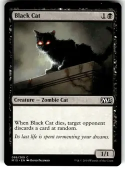 MTG Magic: The Gathering M15 Card 86/269 Black Cat - Image 1