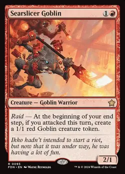 Searslicer Goblin [FDN] #93 Foil NM MTG - Image 1
