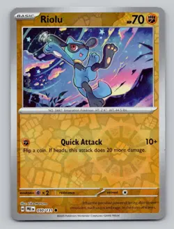 Riolu 050/131 Common Prismatic Evolutions Pokemon Reverse Holo Near Mint - Image 1