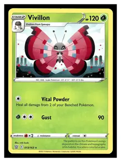 Pokemon Vivillon 013/163 Battle Styles Rare - Image 1