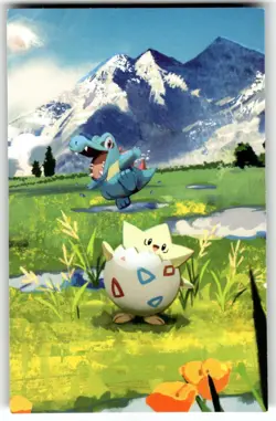 Pokemon Ascended Heroes Mini Tin Art Card & Sticker Set #Totodile & Togepi - Image 2