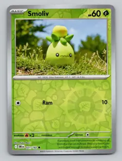 Smoliv 021/182 Common Destined Rivals Pokemon Reverse Holo Near Mint - Image 1