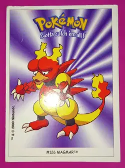 VINTAGE RARE Pokemon Magmar Sticker, Dunkin Boomer 2000 - Image 1