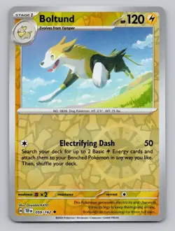 Boltund 059/162 Uncommon Temporal Forces Pokemon Reverse Holo Near Mint - Image 1