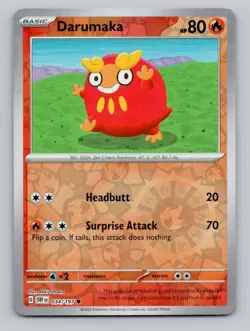 Darumaka 034/197 Common Obsidian Flames Pokemon Reverse Holo Near Mint - Image 1