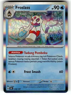 Pokemon Scarlet & Violet Sv8a Festival Terastal EX Card 38/187 Froslass Holo - Image 1