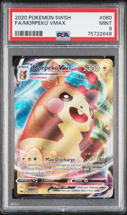 Pokemon Sword & Shield Base Set Morpeko VMAX #080 PSA 9 - Image 1