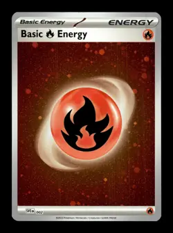 Pokemon sv1 Basic Fire Energy 002/198 Scarlet & Violet Cosmo Holo - Image 1