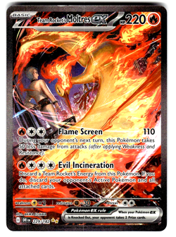 Pokemon SV10: Destined Rivals card 229/182 Team Rocket's Moltres ex - Image 1