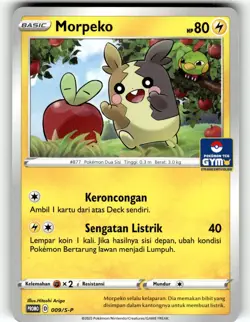 2020 Pokemon Indonesian GYM Promo Card 009/S-P Morpeko - Image 1