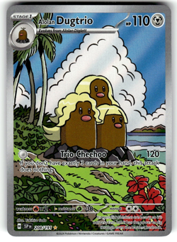 Pokemon SV08 Surging Sparks Card 208/191 Alolan Dugtrio Illustration Rare - Image 1