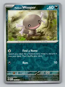 Paldean Wooper 058/091 Common Paldean Fates Pokemon Reverse Holo Near Mint - Image 1