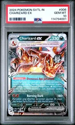 2024 Pokemon Indonesian SVTL I-Tactics Terestal Charizard EX #006 PSA 10 - Image 1