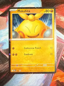 Pokemon TCG - Makuhita 068 - Black Star Promo Cosmo Holo Swirl 🍥 - NEAR MINT - Image 1