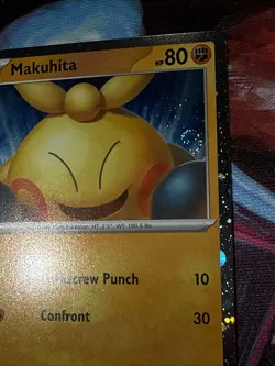 Pokemon TCG - Makuhita 068 - Black Star Promo Cosmo Holo Swirl 🍥 - NEAR MINT - Image 2