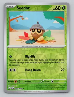Seedot 003/162 Common Temporal Forces Pokemon Reverse Holo Near Mint - Image 1