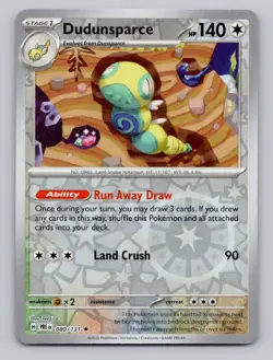 Dudunsparce 080/131 Rare Prismatic Evolutions Pokemon Reverse Holo Near Mint - Image 1