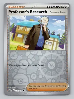 Professor's Research [Professor Rowan] 124/131 Pokemon Reverse Holo NM - Image 1