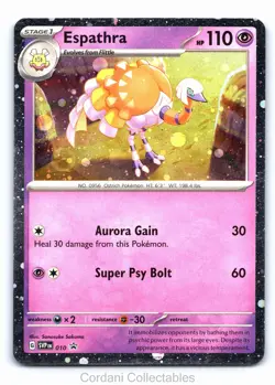 Espathra SVP010 - SV Black Star Promo - Cosmos Holo Pokemon Card - Near Mint - Image 1