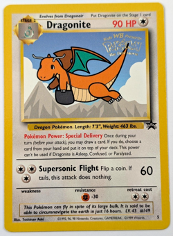 Dragonite Black Star Stamped Pokemon Movie Promo #5 WOTC 1999 NM/LP NP - Image 1