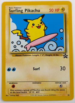 Pokemon Surfing Pikachu 28 Black Star League Promo 2000 WOTC NM NP - Image 1