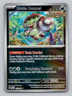 Reverse Holo Brute Bonnet 123/182 Rare Paradox Rift Pokemon - Image 1