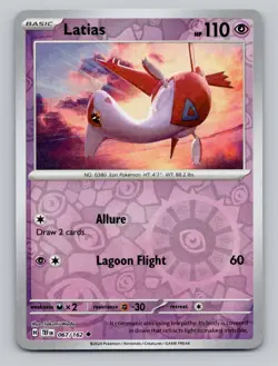 Reverse Holo Latias 067/162 Uncommon Temporal Forces Pokemon - Image 1