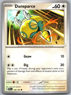 Dunsparce 128/162 Near Mint SV05: Temporal Forces Pokemon Shipnow - Image 1