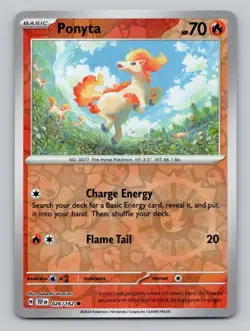 Reverse Holo Ponyta 026/162 Common Temporal Forces Pokemon - Image 1