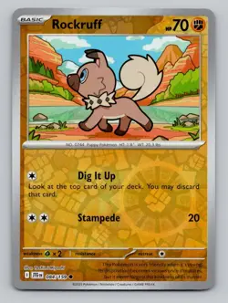 Reverse Holo Rockruff 084/159 Common Journey Together Pokemon - Image 1